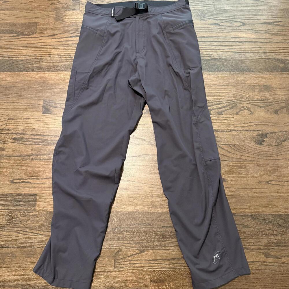 Men's Cloudveil Grey Softshell Nylon Pants Size 34